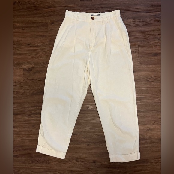 Zara Pants - ZARA linen cream pants cream